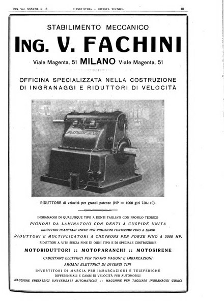 L'industria rivista tecnica ed economica illustrata