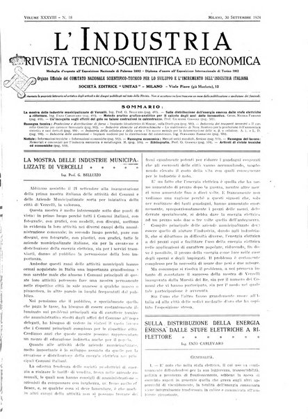 L'industria rivista tecnica ed economica illustrata