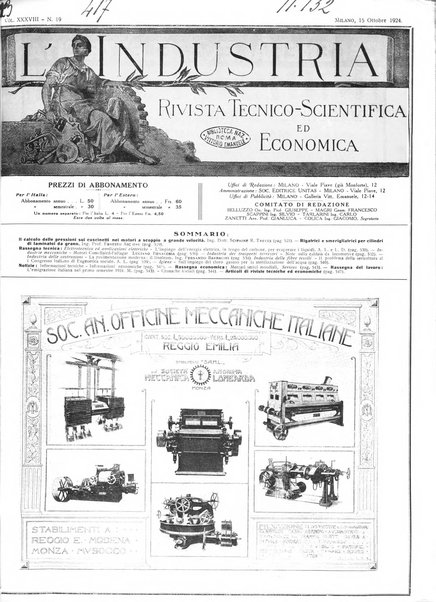 L'industria rivista tecnica ed economica illustrata