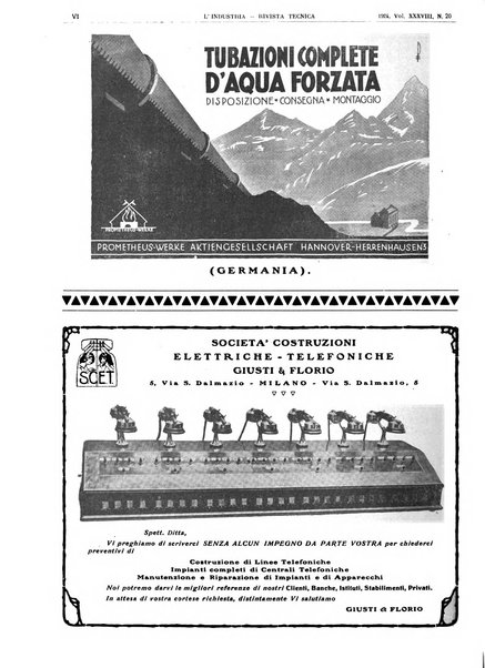 L'industria rivista tecnica ed economica illustrata