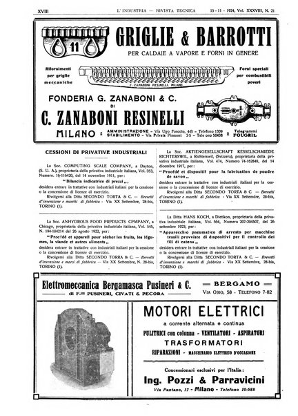 L'industria rivista tecnica ed economica illustrata