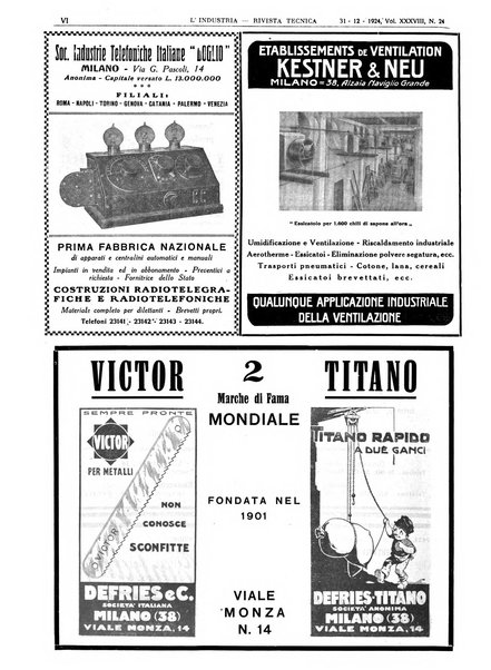 L'industria rivista tecnica ed economica illustrata