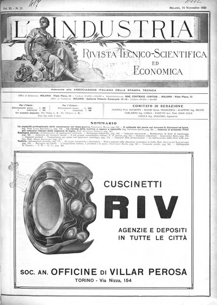 L'industria rivista tecnica ed economica illustrata