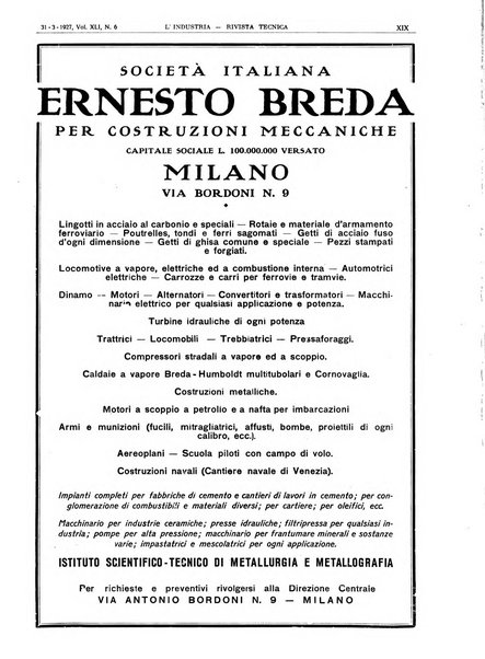 L'industria rivista tecnica ed economica illustrata