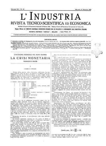 L'industria rivista tecnica ed economica illustrata