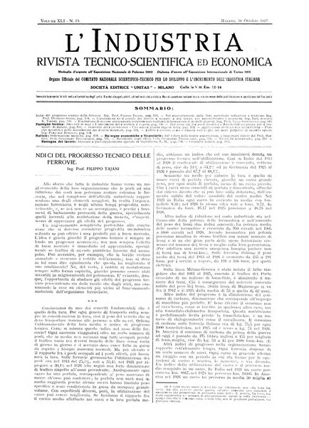 L'industria rivista tecnica ed economica illustrata