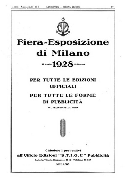 L'industria rivista tecnica ed economica illustrata