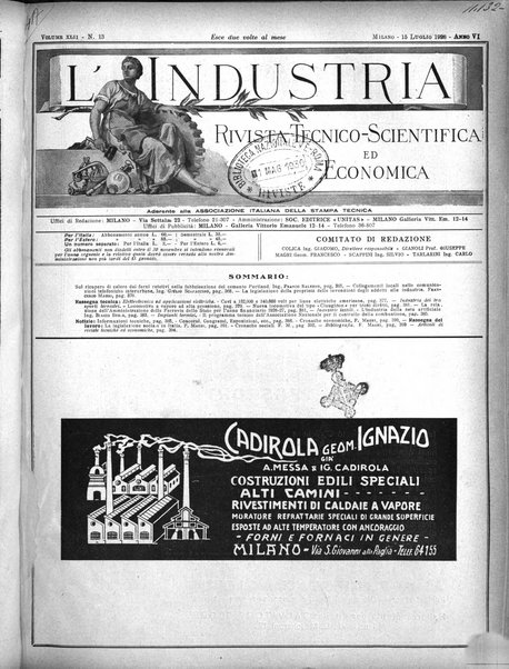 L'industria rivista tecnica ed economica illustrata