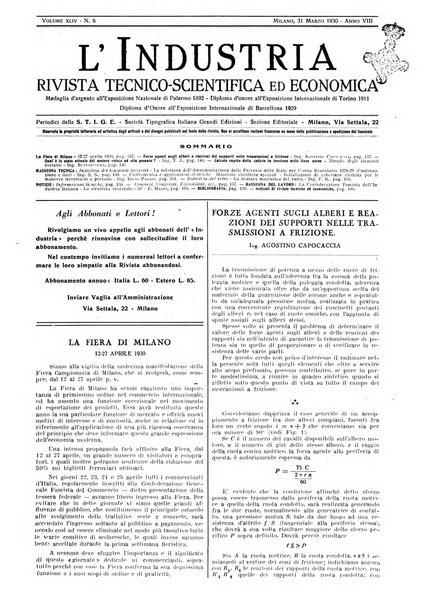 L'industria rivista tecnica ed economica illustrata