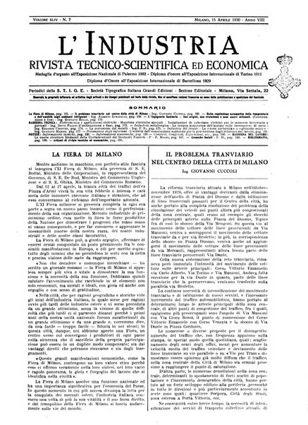 L'industria rivista tecnica ed economica illustrata