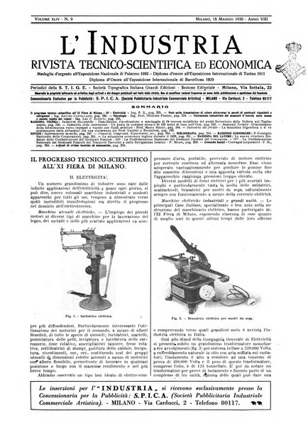 L'industria rivista tecnica ed economica illustrata