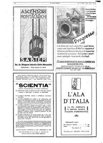 L'industria rivista tecnica ed economica illustrata