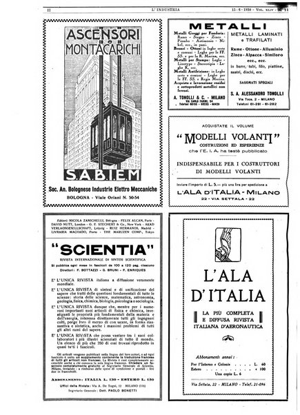 L'industria rivista tecnica ed economica illustrata