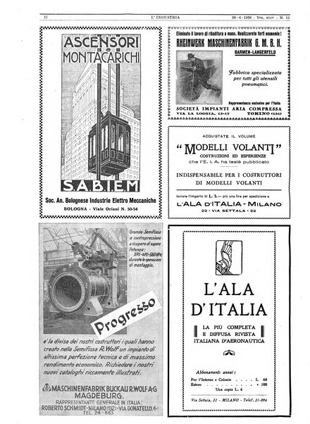 L'industria rivista tecnica ed economica illustrata