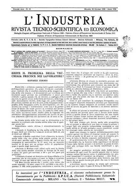 L'industria rivista tecnica ed economica illustrata