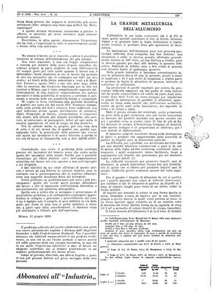 L'industria rivista tecnica ed economica illustrata