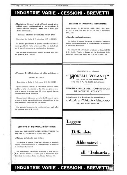 L'industria rivista tecnica ed economica illustrata