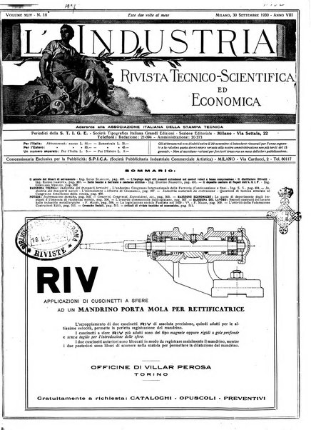 L'industria rivista tecnica ed economica illustrata