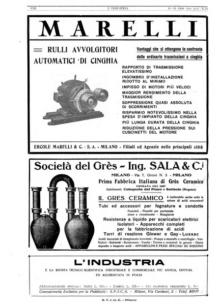 L'industria rivista tecnica ed economica illustrata