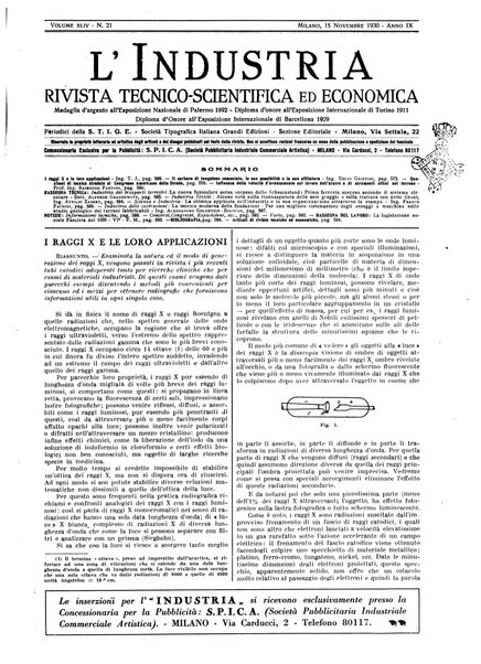 L'industria rivista tecnica ed economica illustrata