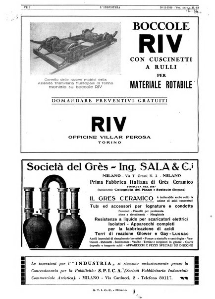 L'industria rivista tecnica ed economica illustrata