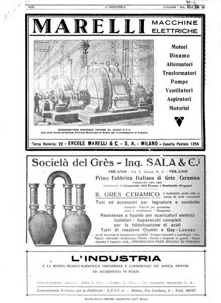 L'industria rivista tecnica ed economica illustrata