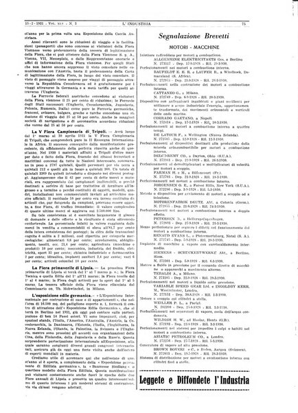 L'industria rivista tecnica ed economica illustrata