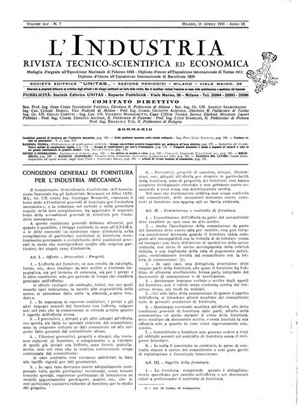 L'industria rivista tecnica ed economica illustrata