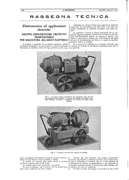 L'industria rivista tecnica ed economica illustrata