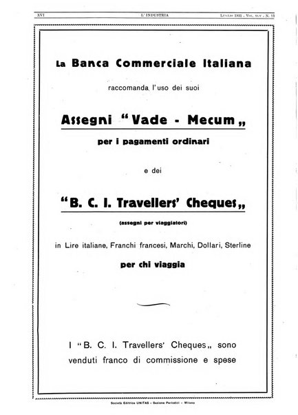 L'industria rivista tecnica ed economica illustrata