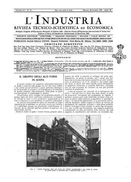 L'industria rivista tecnica ed economica illustrata