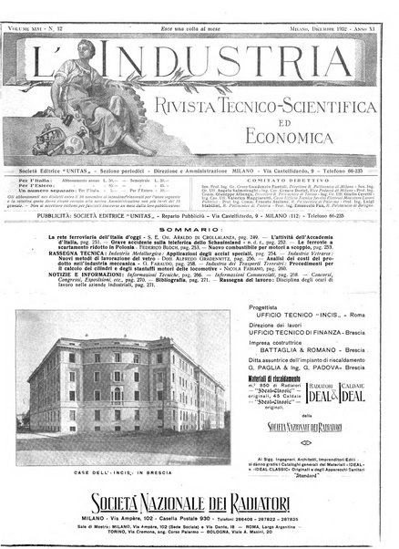 L'industria rivista tecnica ed economica illustrata