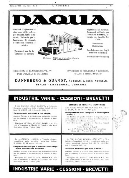 L'industria rivista tecnica ed economica illustrata