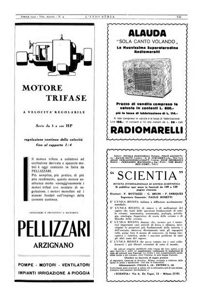 L'industria rivista tecnica ed economica illustrata