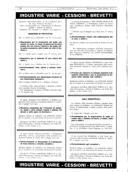 L'industria rivista tecnica ed economica illustrata