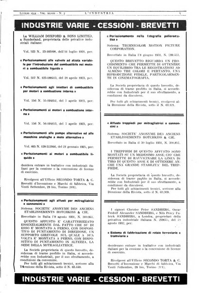 L'industria rivista tecnica ed economica illustrata