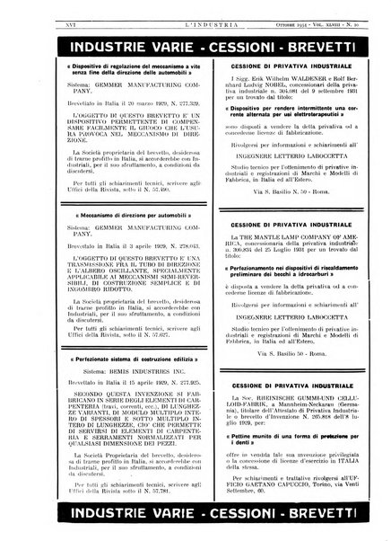 L'industria rivista tecnica ed economica illustrata