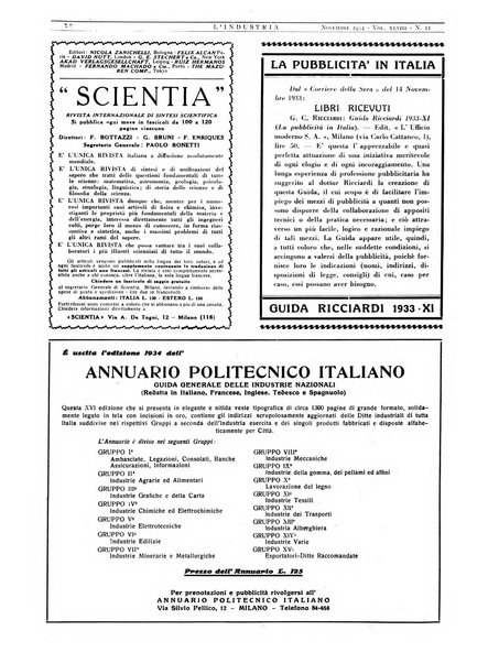 L'industria rivista tecnica ed economica illustrata