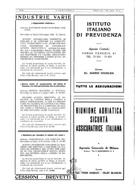 L'industria rivista tecnica ed economica illustrata