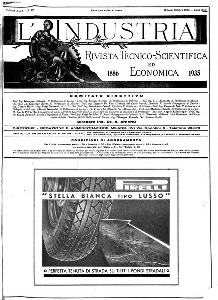 L'industria rivista tecnica ed economica illustrata