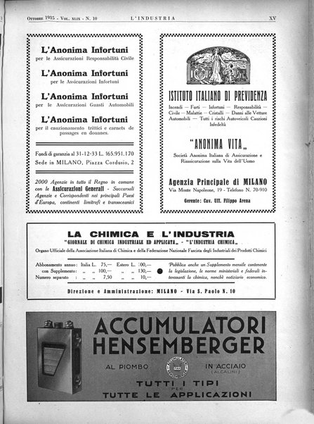 L'industria rivista tecnica ed economica illustrata