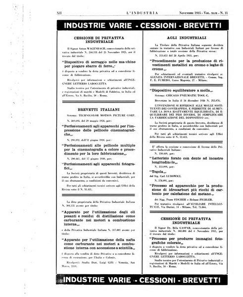 L'industria rivista tecnica ed economica illustrata