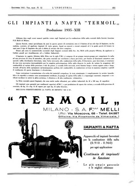 L'industria rivista tecnica ed economica illustrata