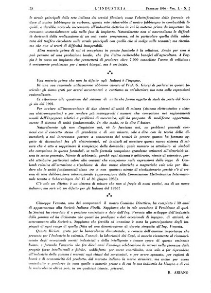 L'industria rivista tecnica ed economica illustrata