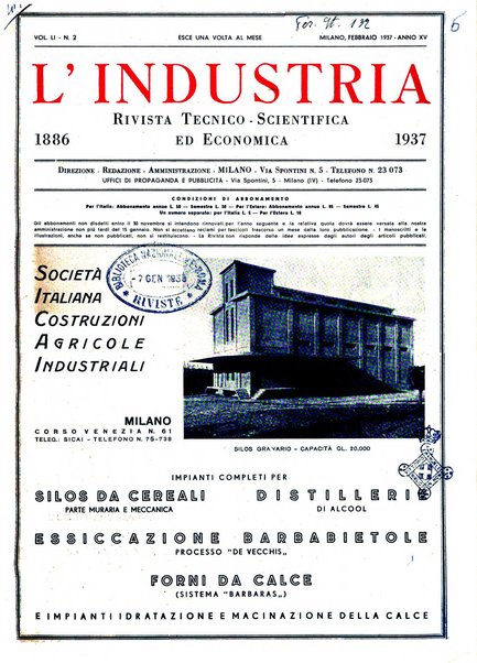 L'industria rivista tecnica ed economica illustrata