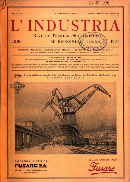 L'industria rivista tecnica ed economica illustrata