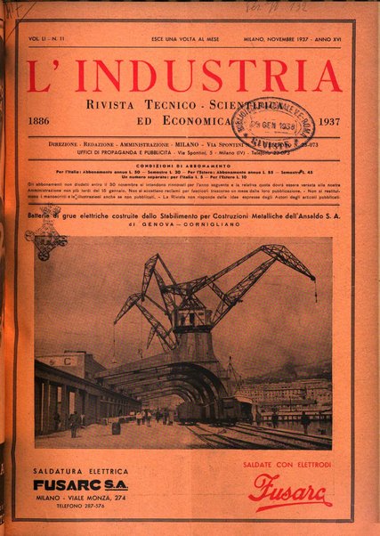 L'industria rivista tecnica ed economica illustrata