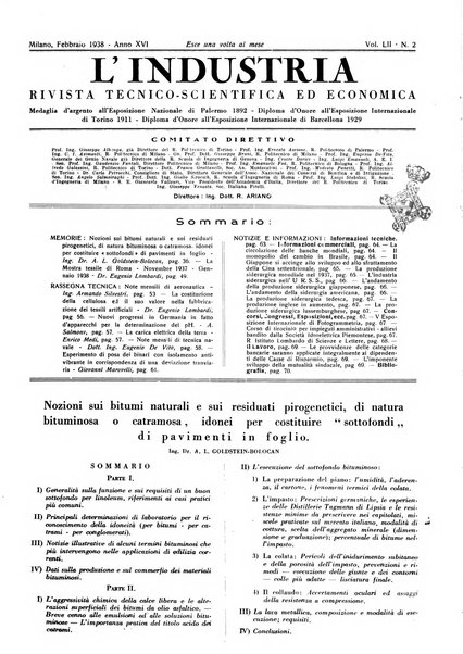 L'industria rivista tecnica ed economica illustrata