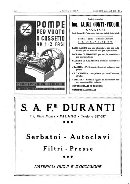 L'industria rivista tecnica ed economica illustrata