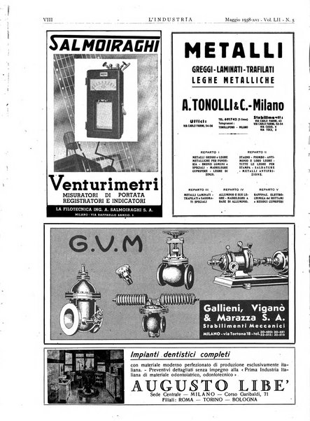 L'industria rivista tecnica ed economica illustrata